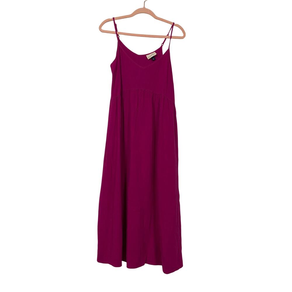 Universal Thread Women Magenta Slip MIDI Dress Adjustable Strap Size M